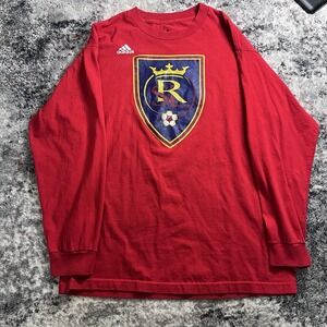 Real Salt Lake Adidas‎ Men's Long Sleeve Shirt Size Large Red